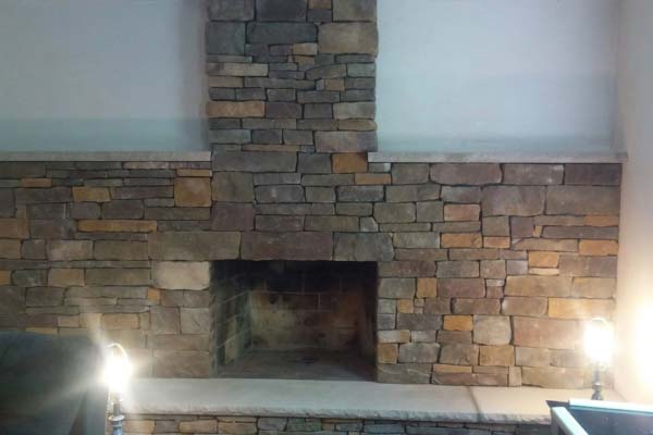 Brick Fireplace Installation